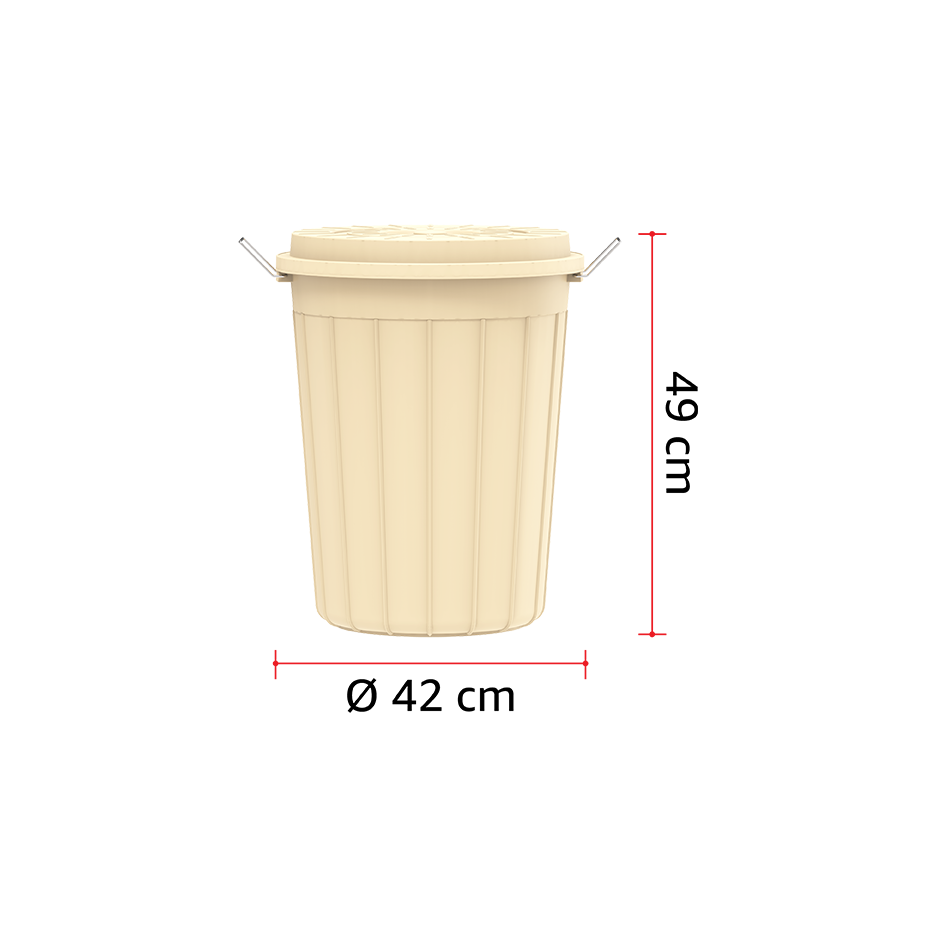 45L Round Plastic Drums with Lid