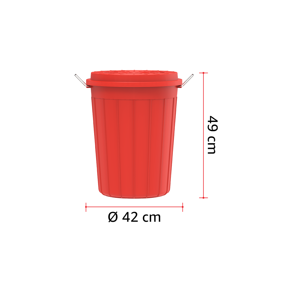 45L Round Plastic Drums with Lid