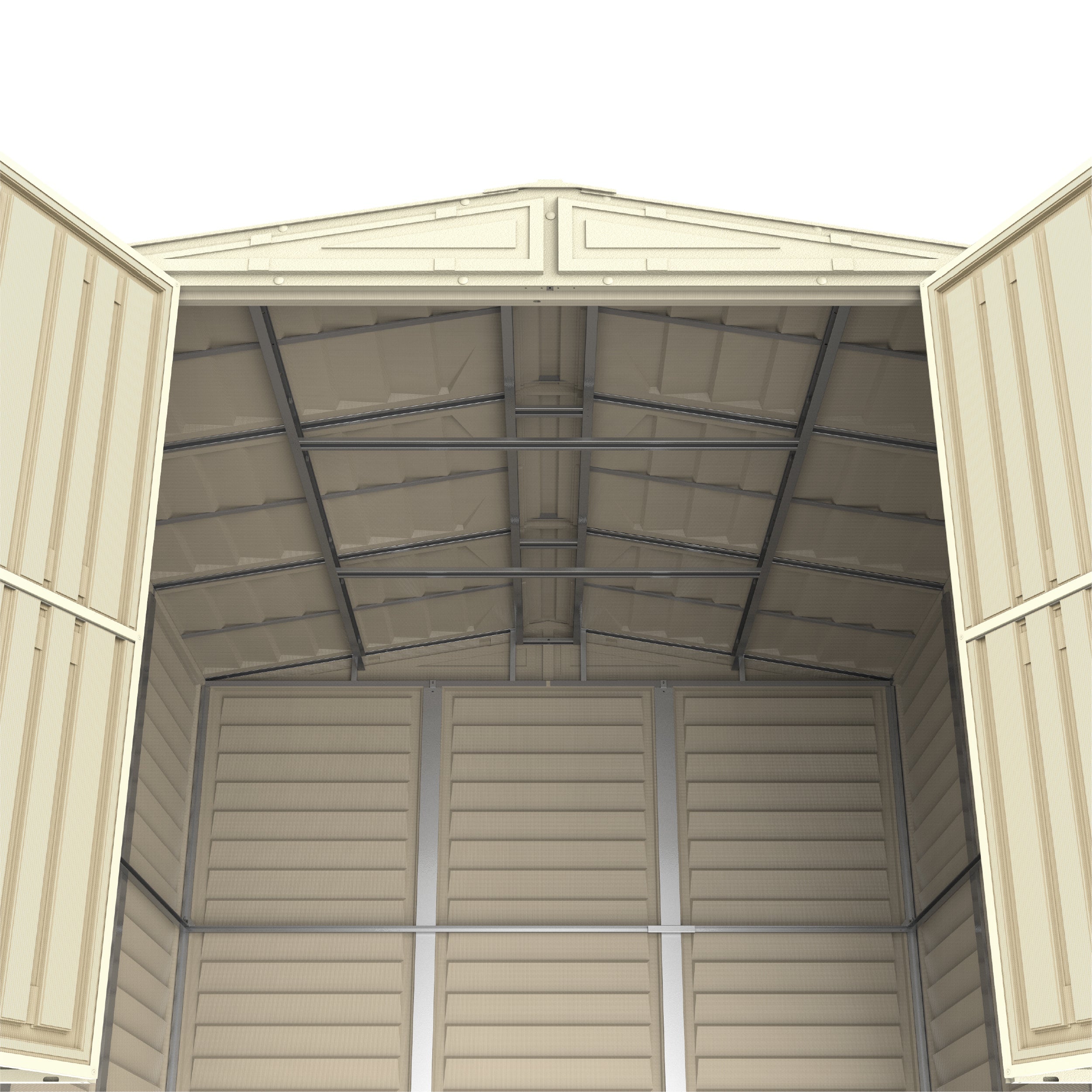 DuraMate 8x8ft 239.7 x 241.8 x 187.5 cm Resin Storage Shed with FREE Shelving Rack 4