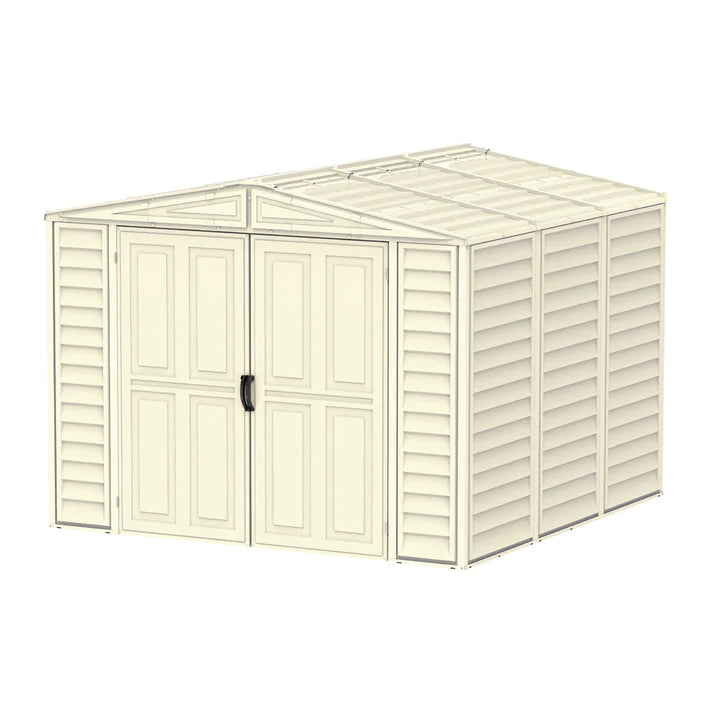 DuraMate 8x8ft 239.7 x 241.8 x 187.5 cm Resin Storage Shed with FREE Shelving Rack 4