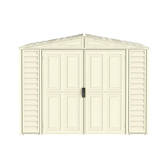 DuraMate 8x8ft 239.7 x 241.8 x 187.5 cm Resin Storage Shed with FREE Shelving Rack 4