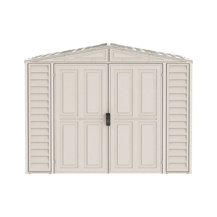 DuraMate 8x8ft 239.7 x 241.8 x 187.5 cm Resin Storage Shed with FREE Shelving Rack 4