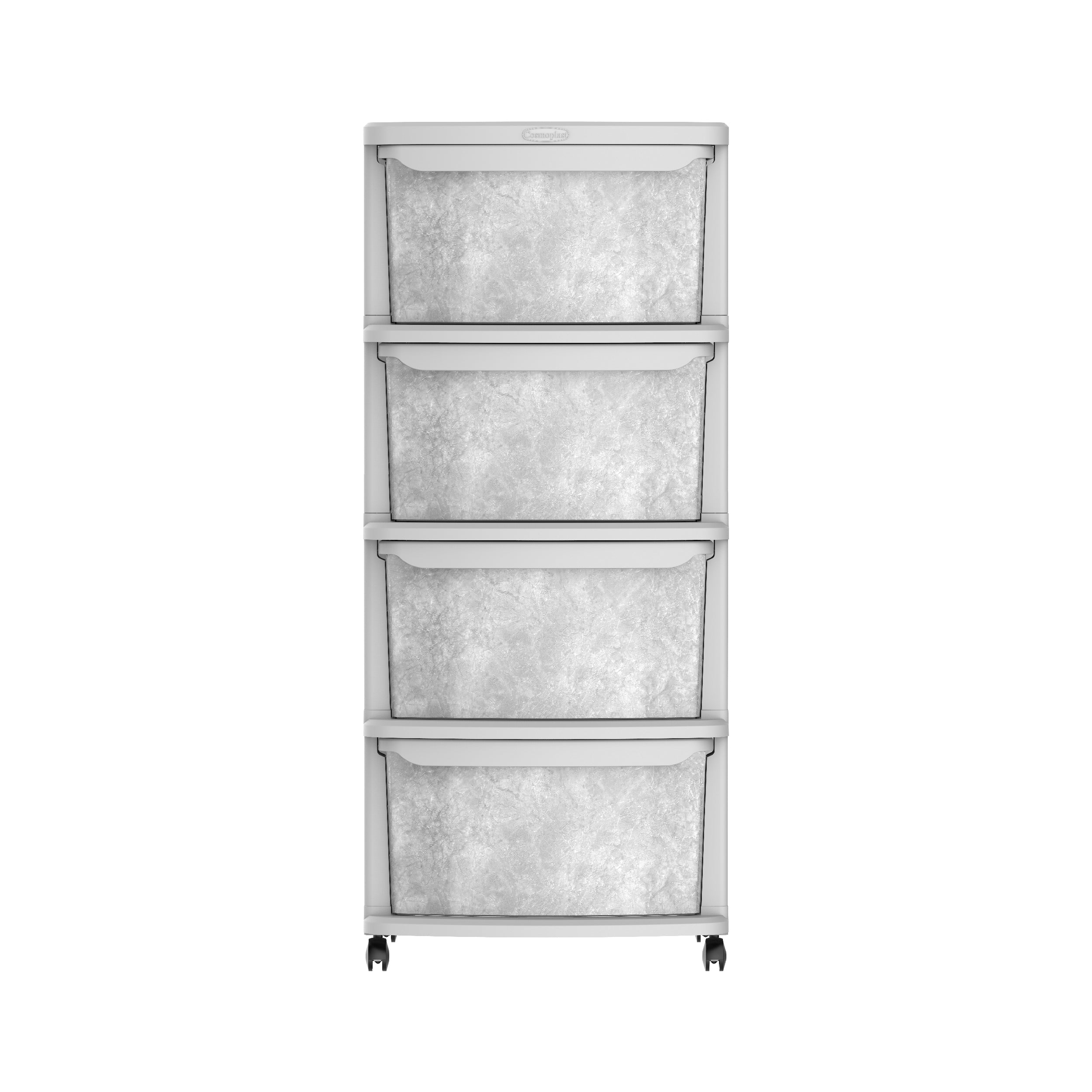 Ceramic 4 Tiers Multipurpose Storage Cabinet with Wheels