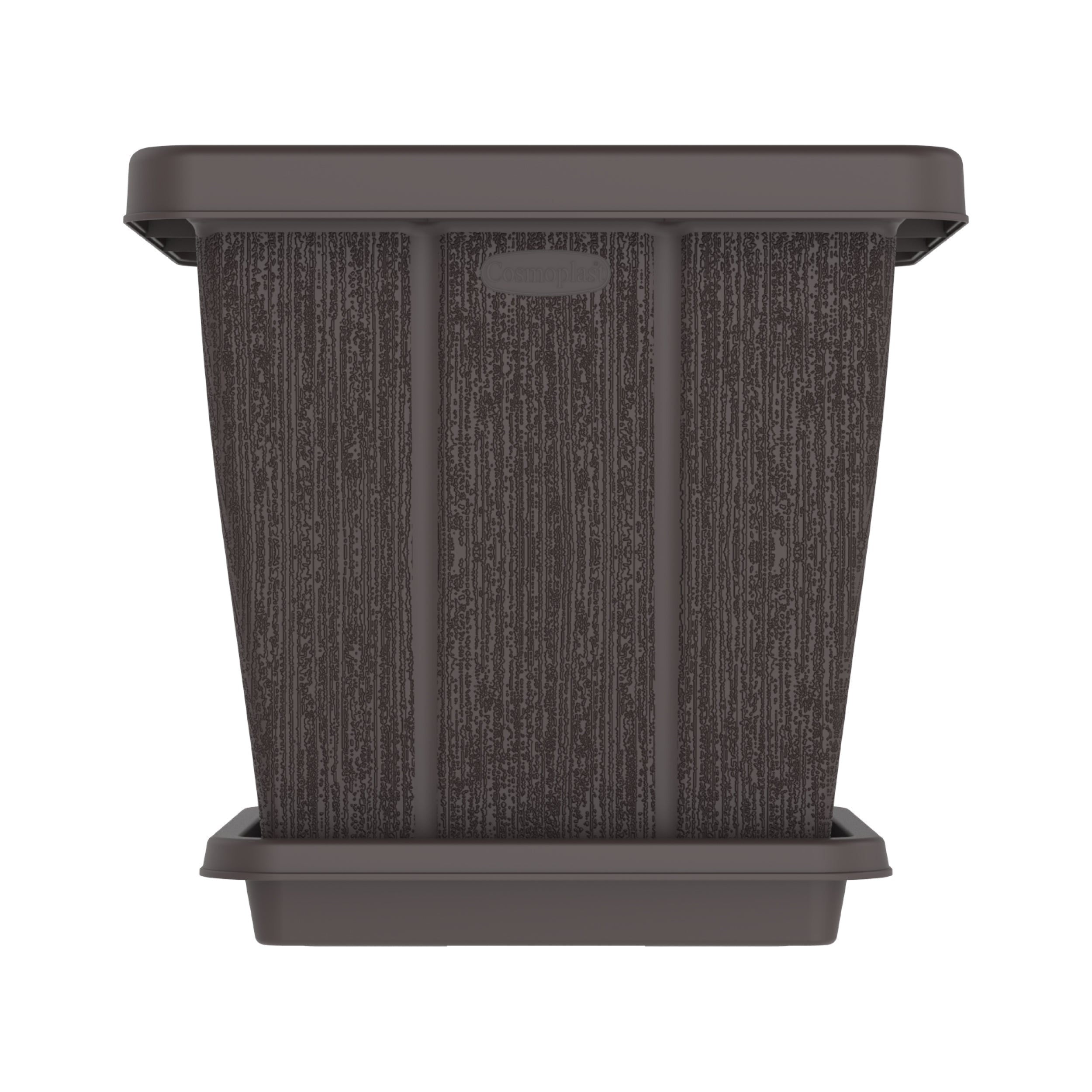 45L Cedargrain Square Planter with Tray