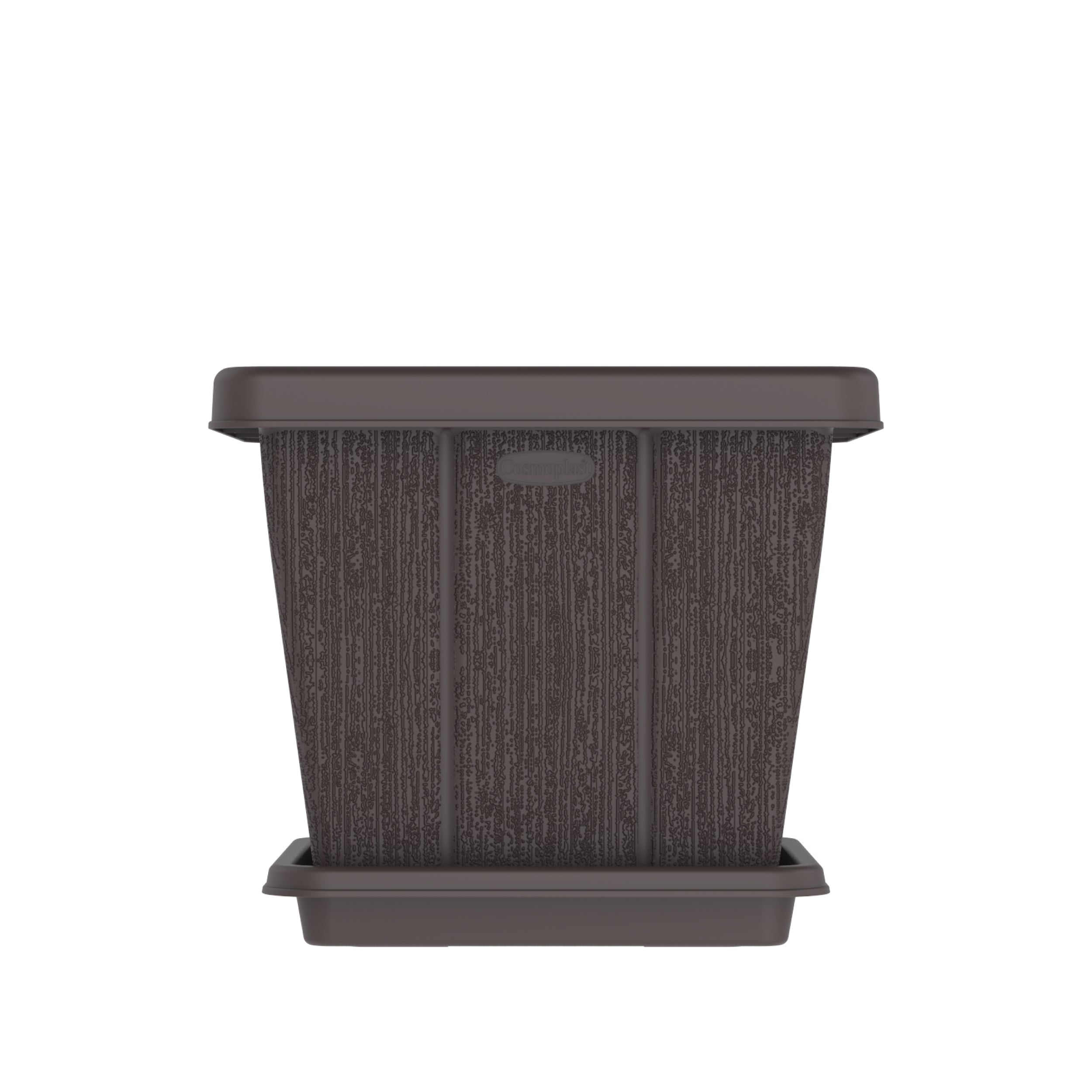 20L Cedargrain Square Planter with Tray