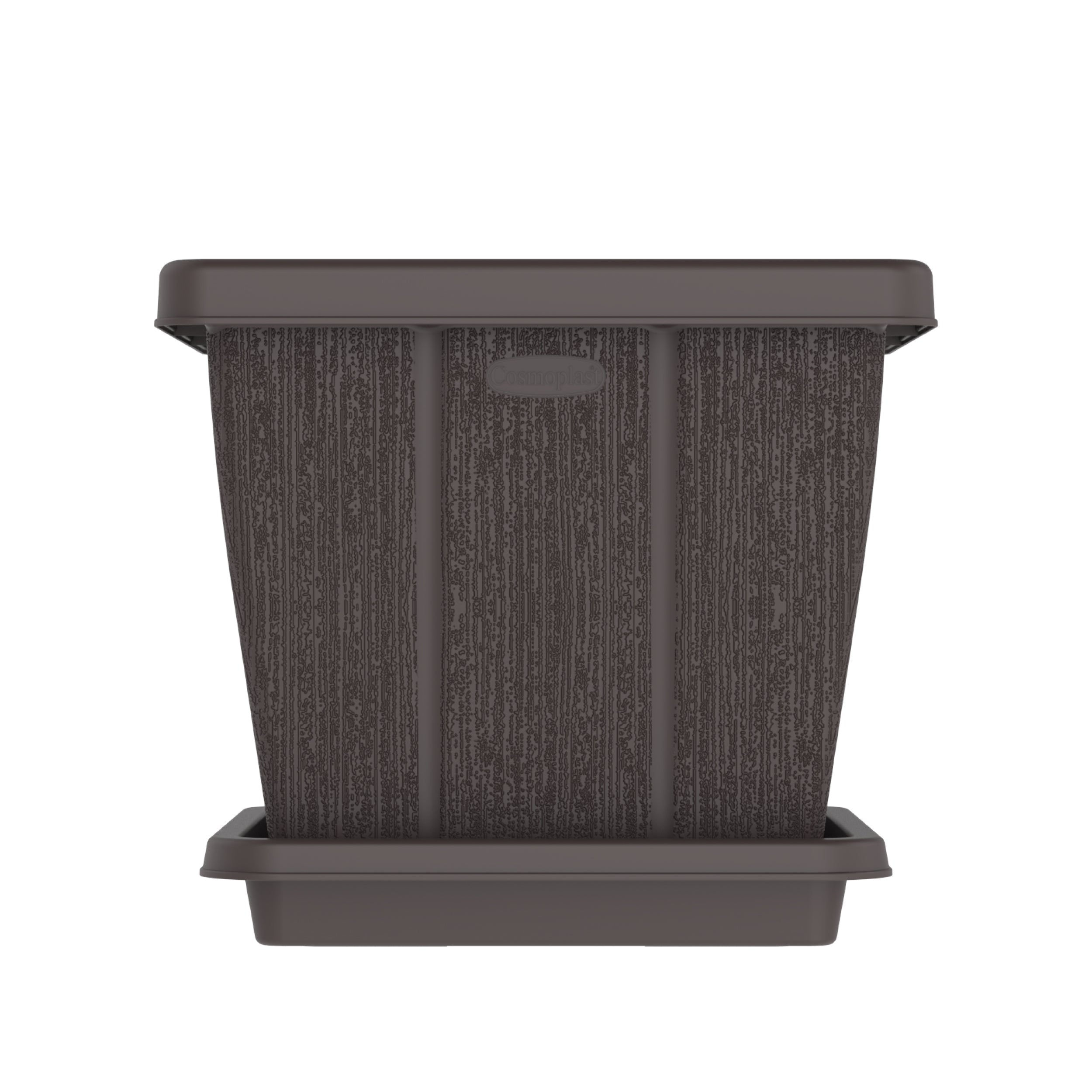 30L Cedargrain Square Planter with Tray