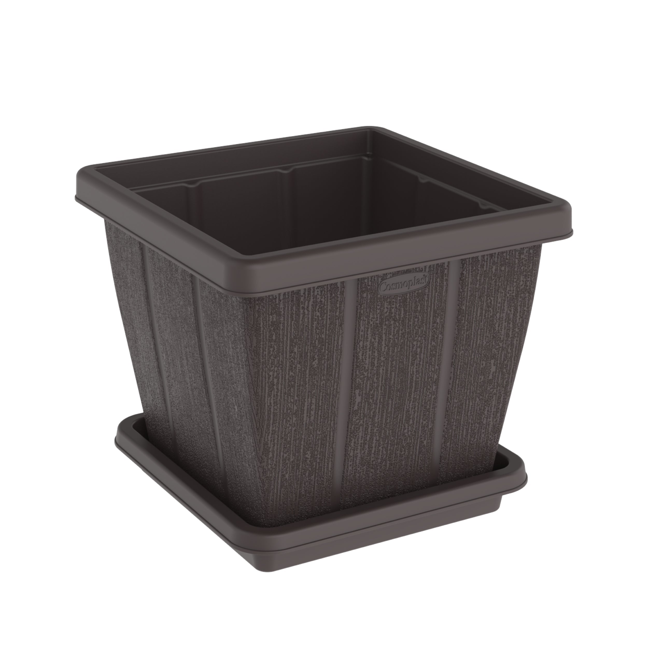 30L Cedargrain Square Planter with Tray