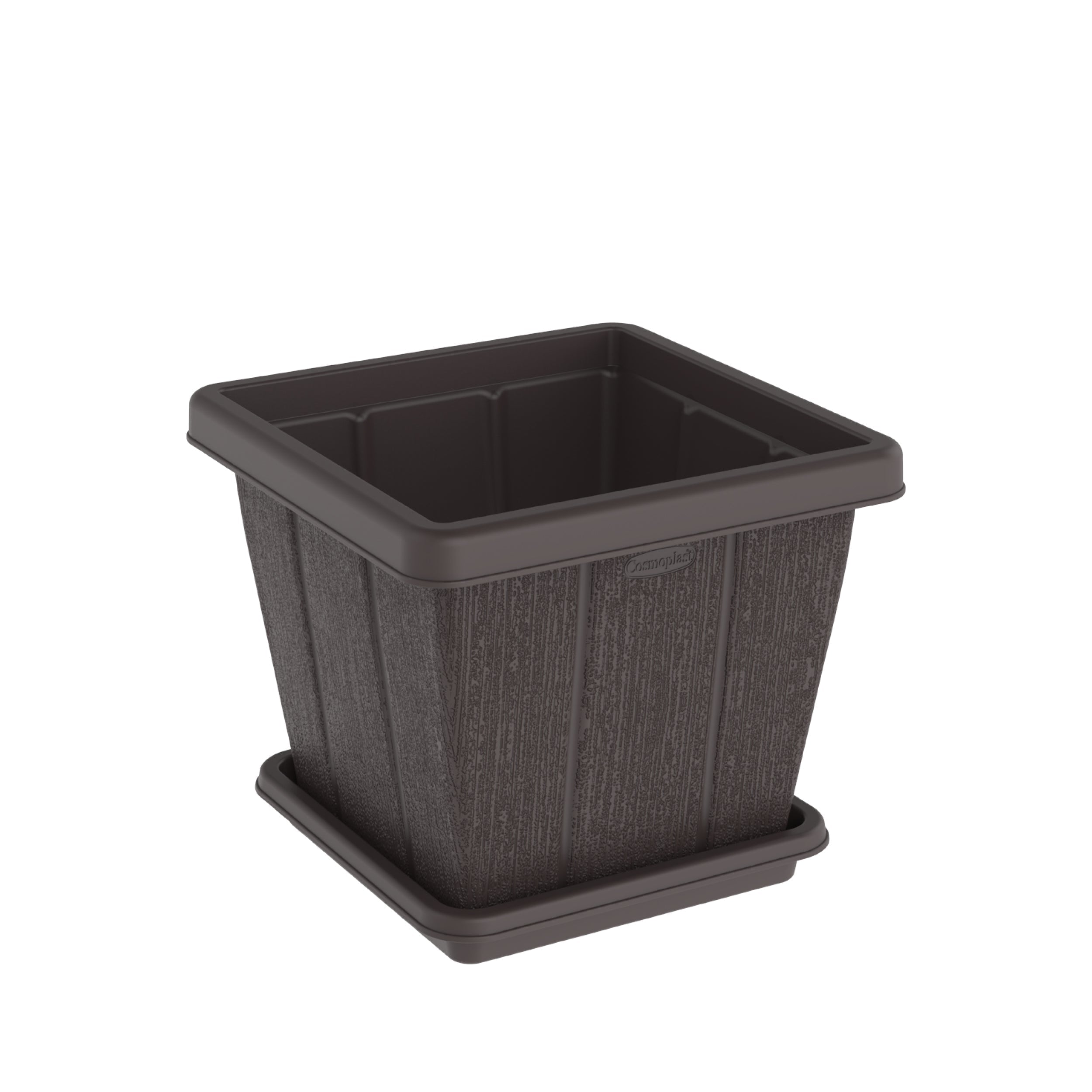 20L Cedargrain Square Planter with Tray