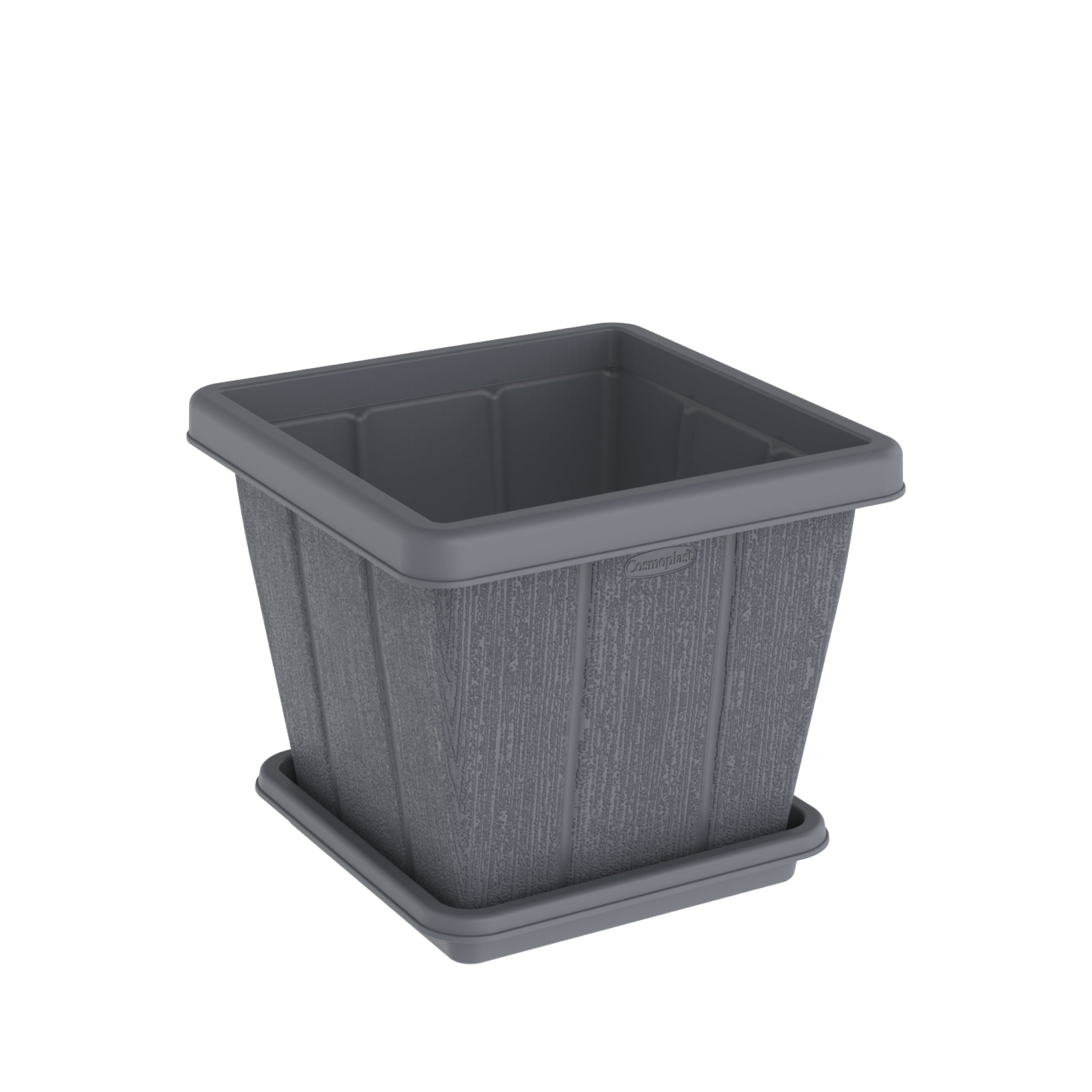 20L Cedargrain Square Planter with Tray