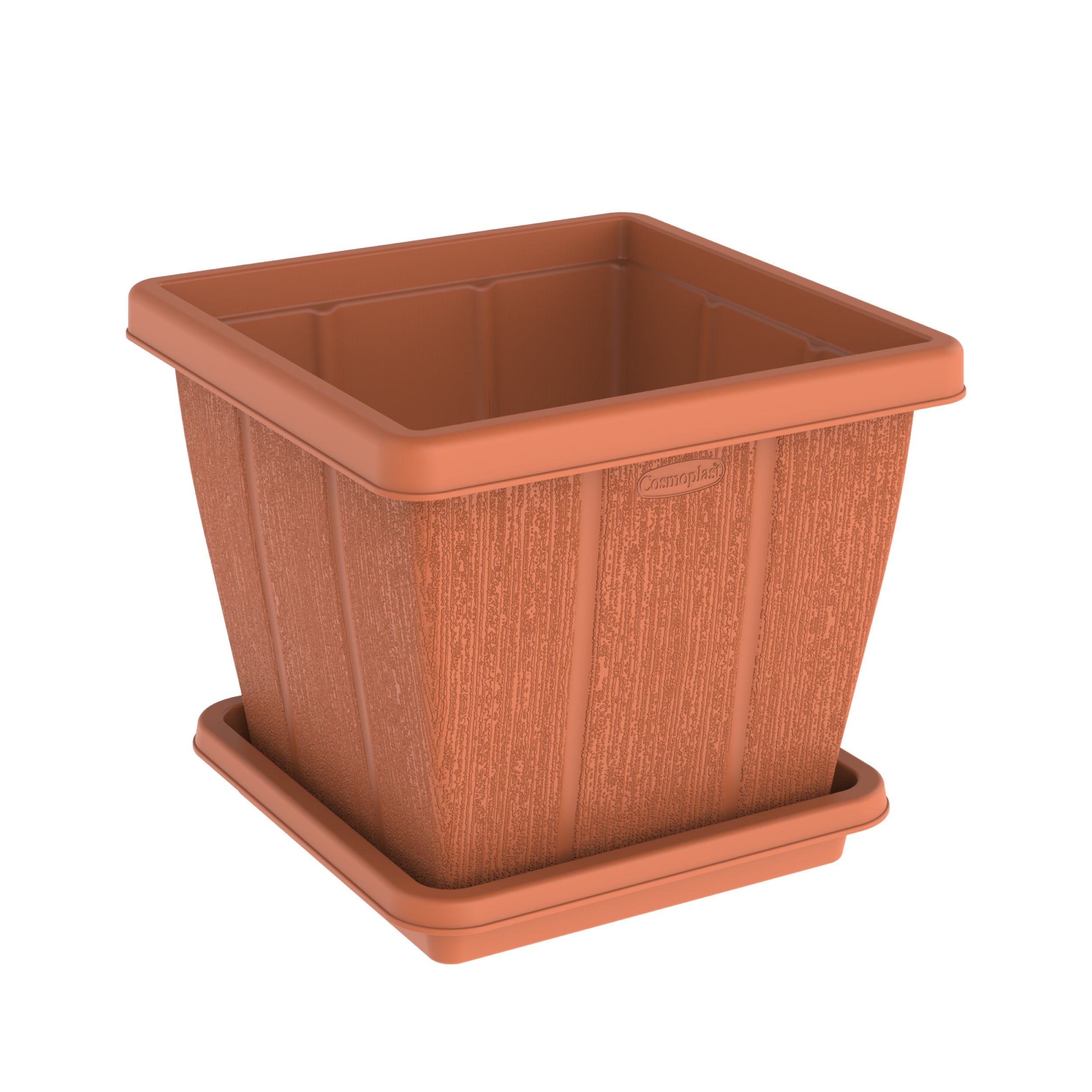 30L Cedargrain Square Planter with Tray