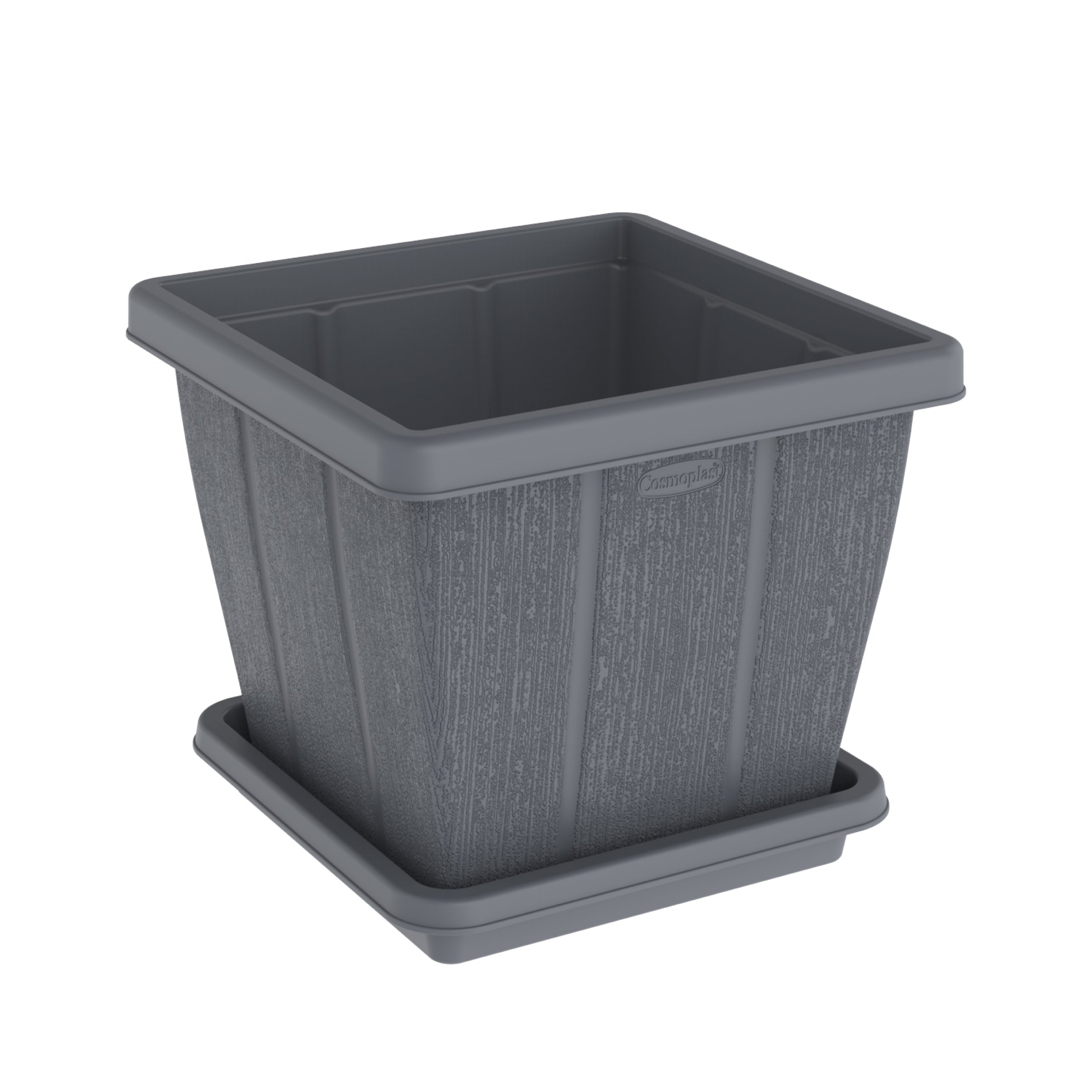 30L Cedargrain Square Planter with Tray