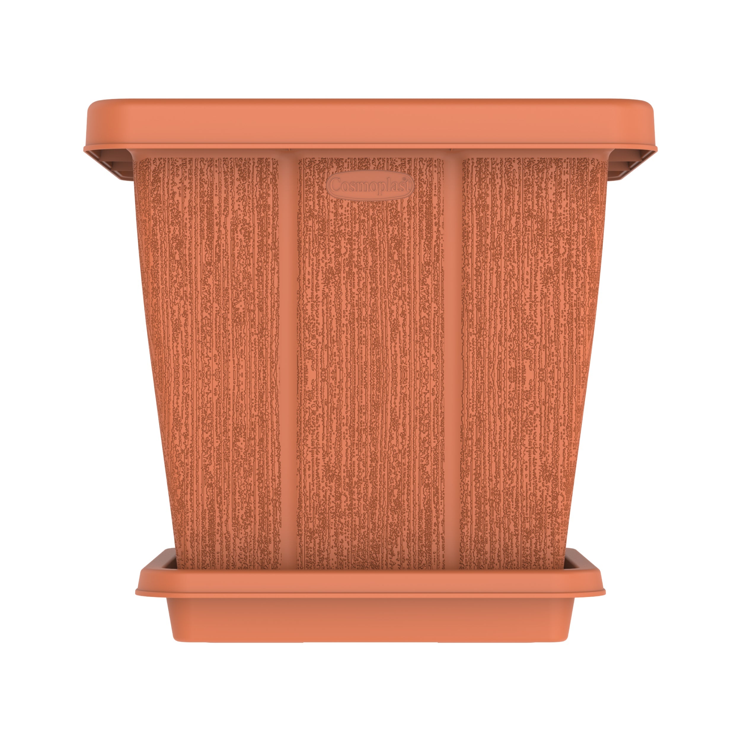 45L Cedargrain Square Planter with Tray