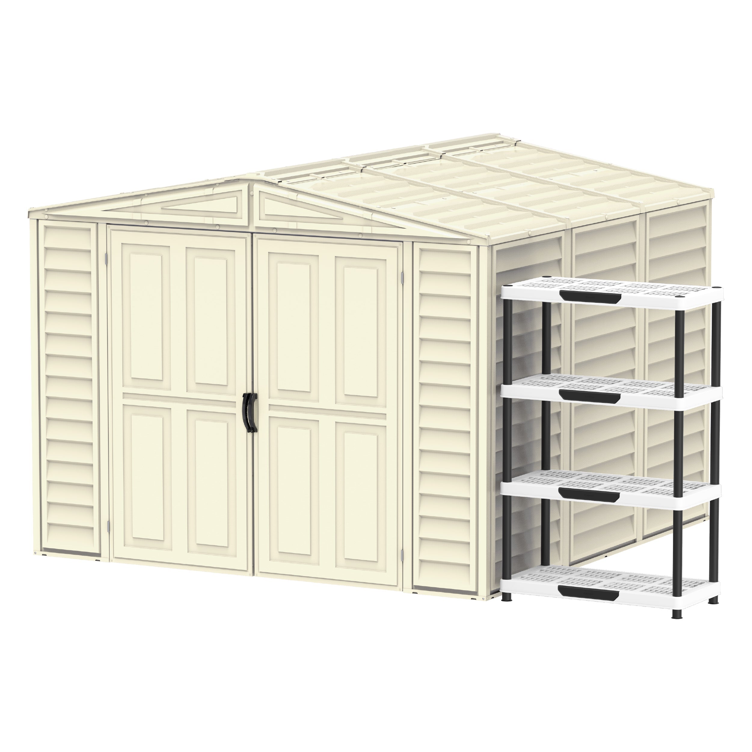 Outdoor & Garden Walk-in Storage Shed 8x8ft- Cosmoplast KSA