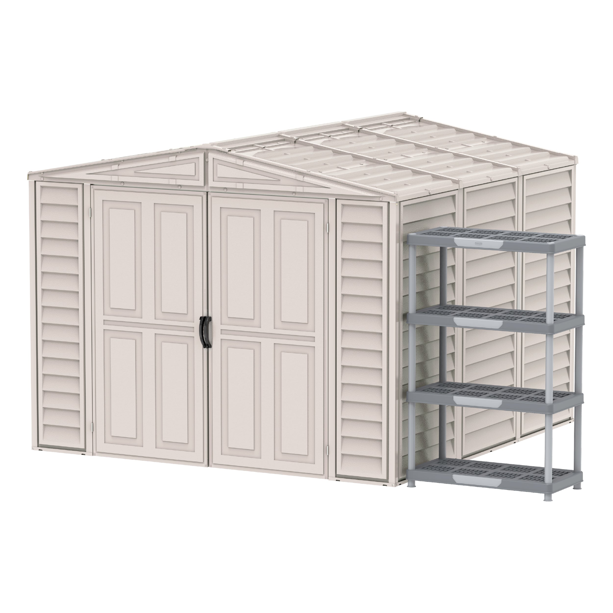 Outdoor & Garden Walk-in Storage Shed 8x8ft- Cosmoplast KSA