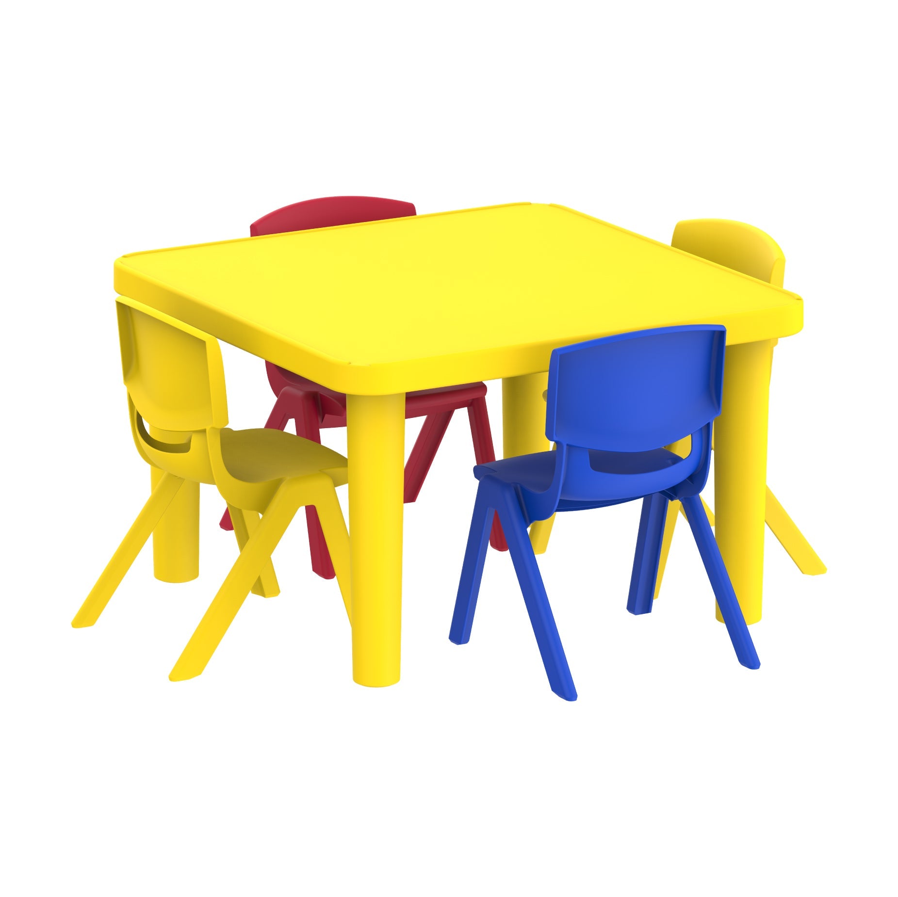 Kindergarten Table Square + 4 Junior Chairs Deluxe