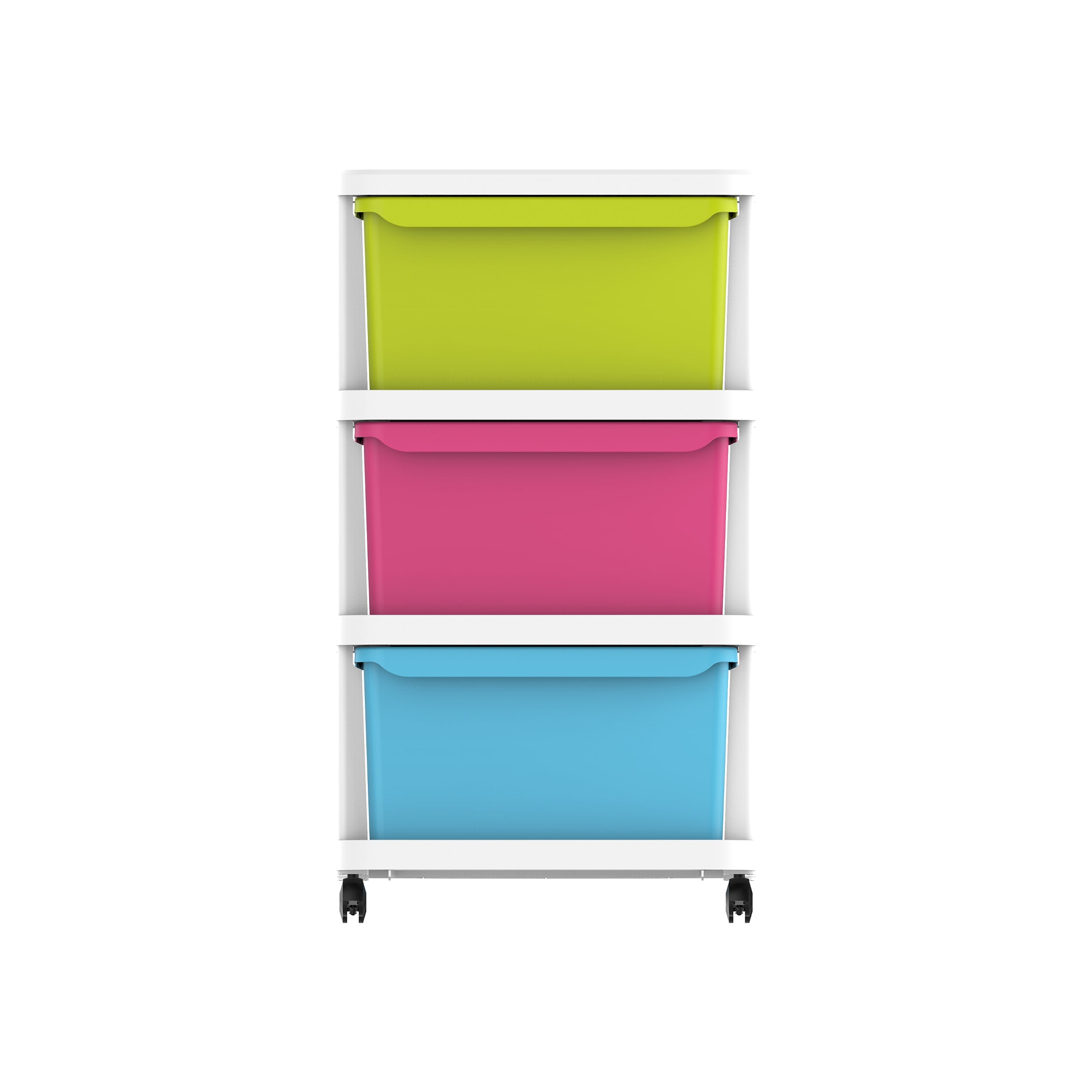 3 Tiers Multipurpose Storage Cabinet with Wheels