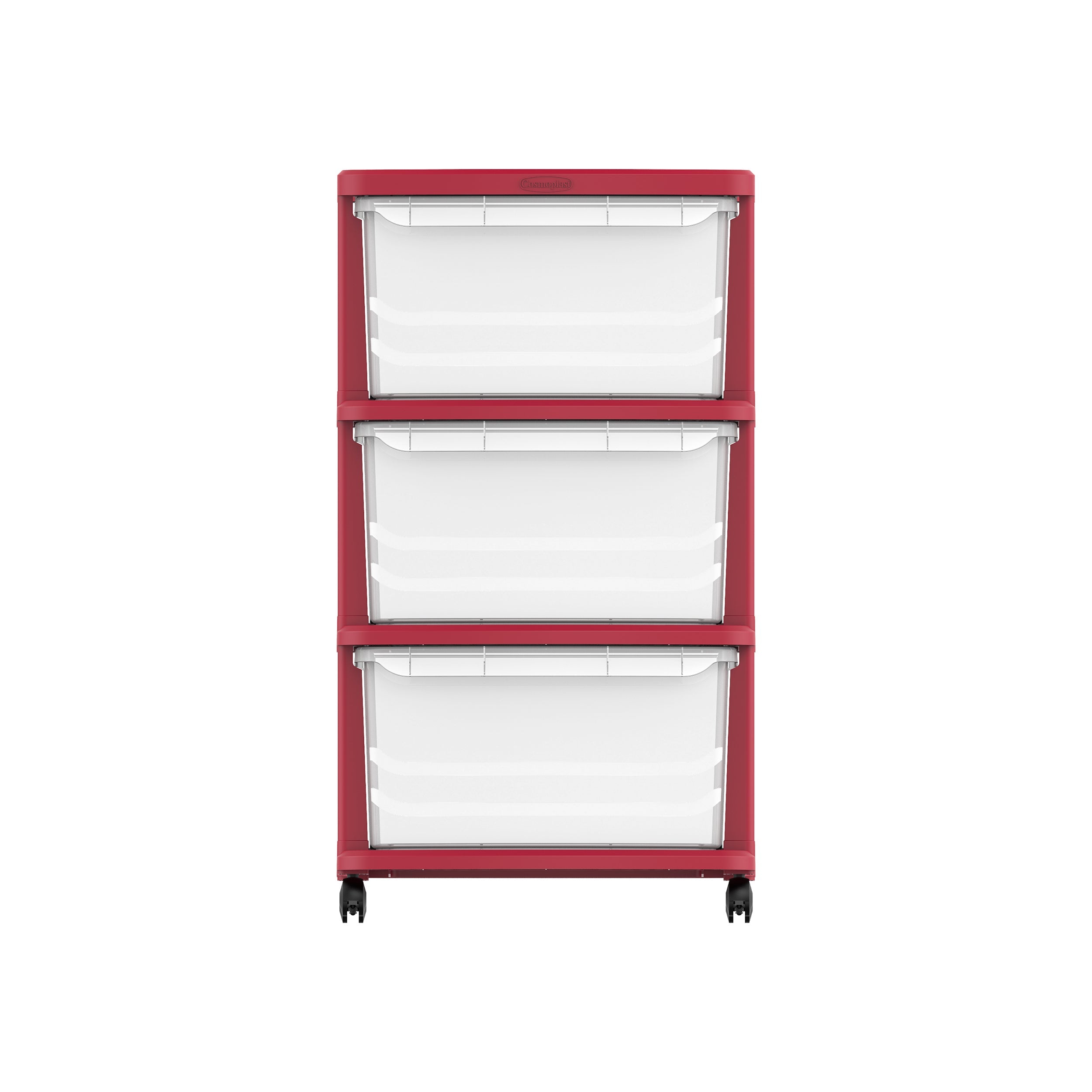 3 Tiers Multipurpose Storage Cabinet with Wheels