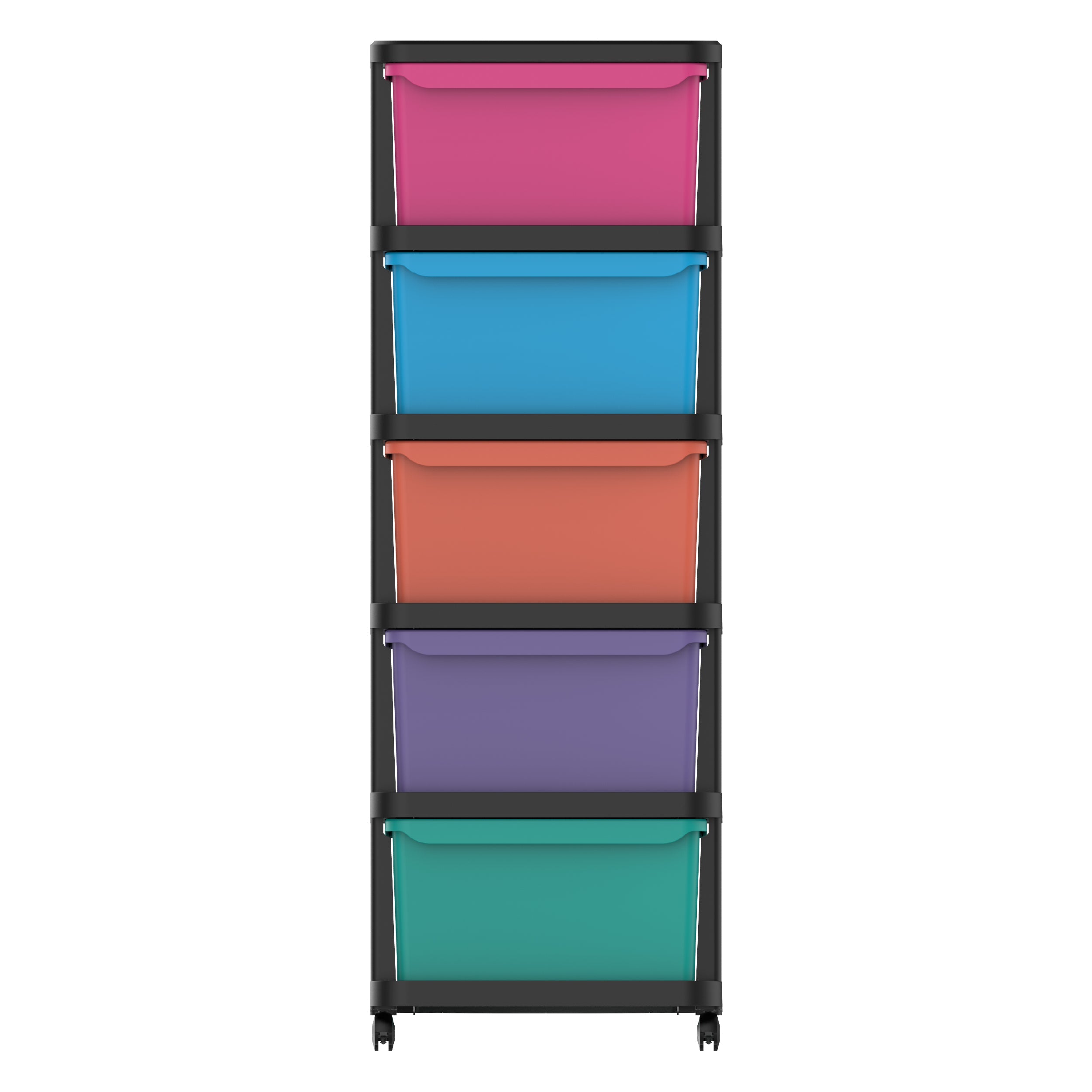 5 Tiers Multipurpose Storage Cabinet with Wheels