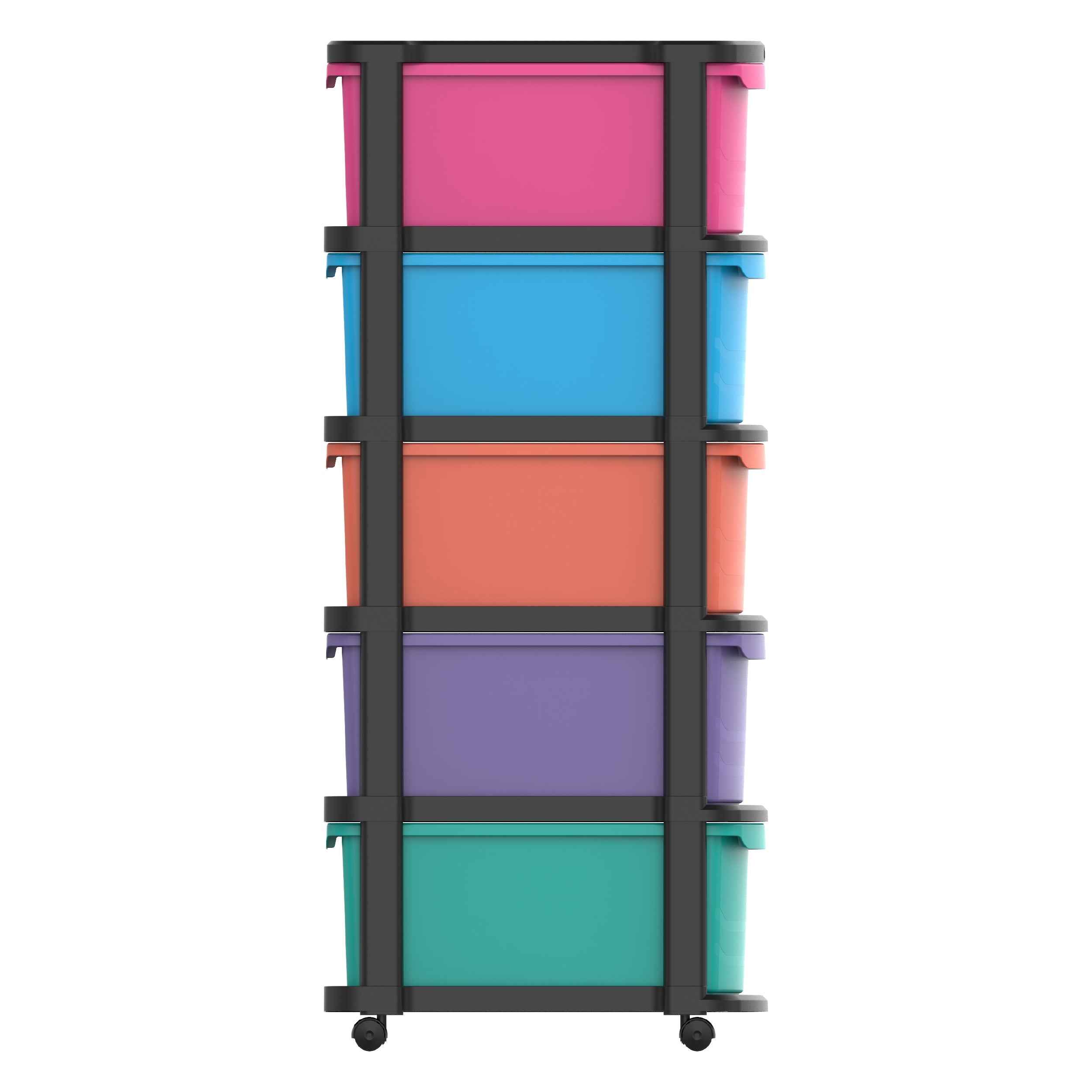 5 Tiers Multipurpose Storage Cabinet with Wheels