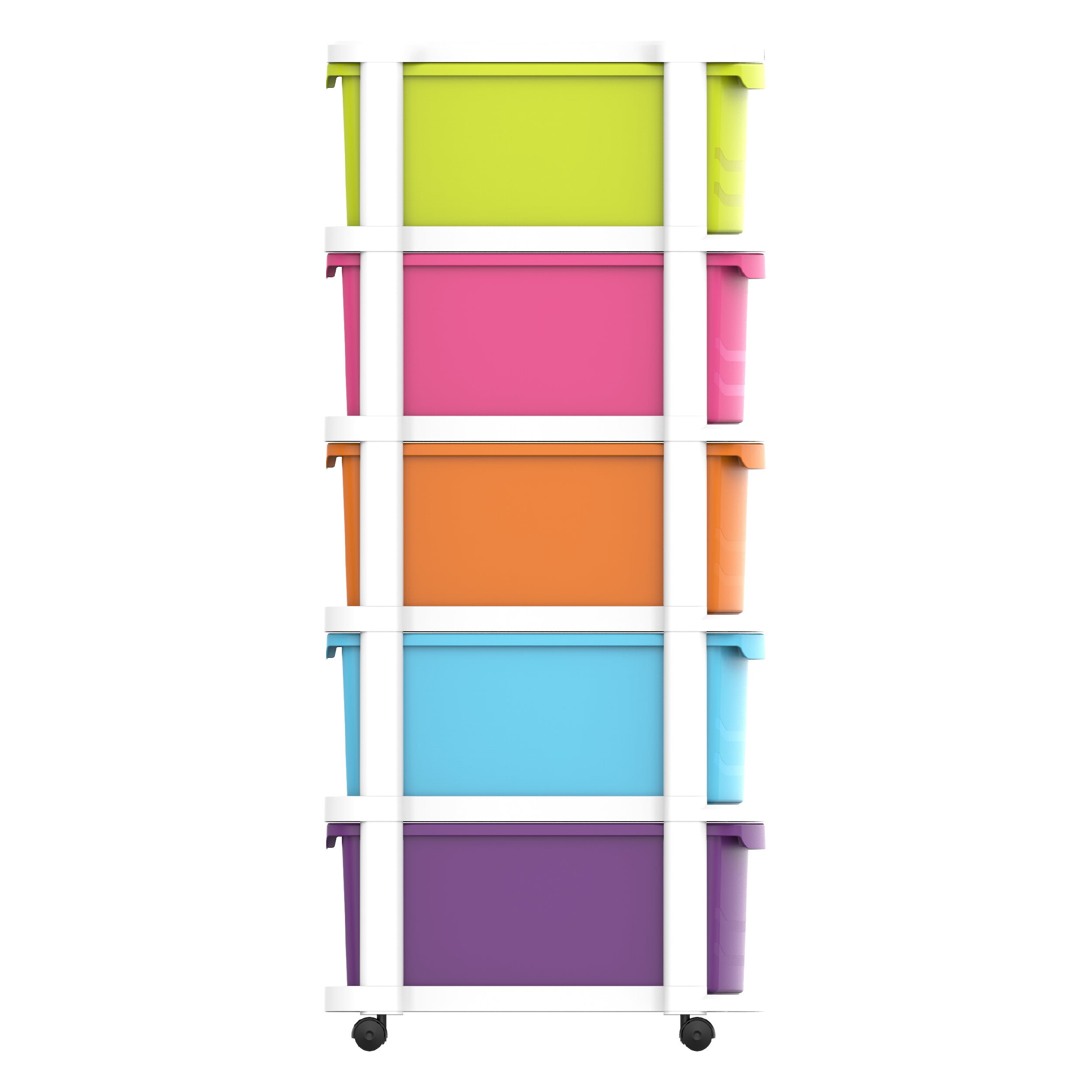 5 Tiers Multipurpose Storage Cabinet with Wheels